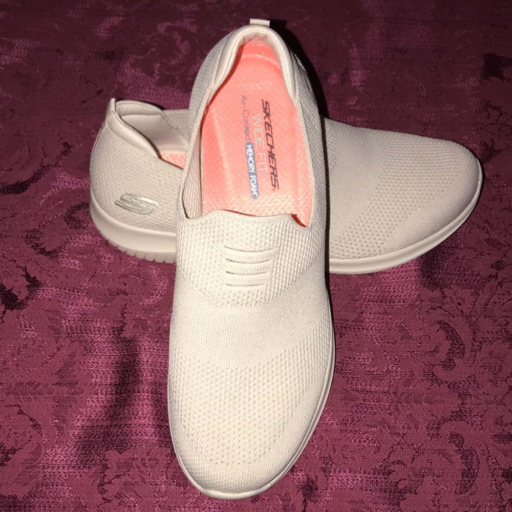 Skechers Ultra Flex Flat Washable Knit Slip-On Shoes - Harmonious - Picture 5 of 8